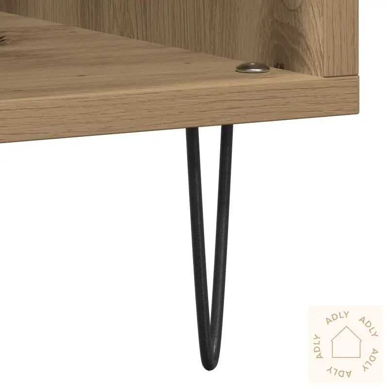 Record Cabinet Svart Eik 84,5X38X89 Cm Ingeniørtre