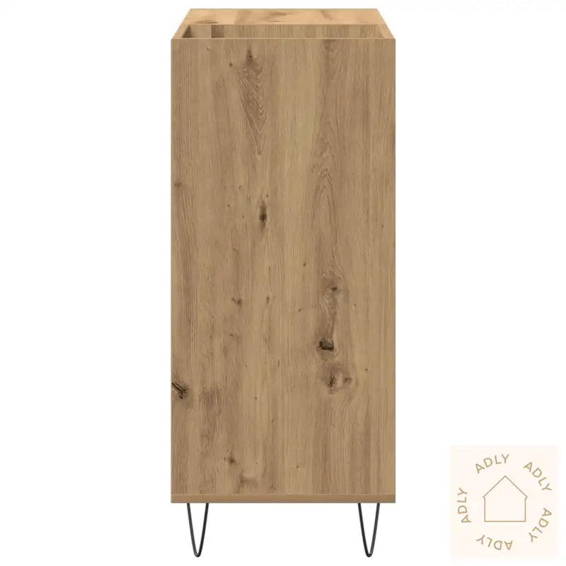 Record Cabinet Svart Eik 84,5X38X89 Cm Ingeniørtre
