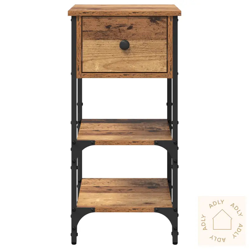 Nattbord Gammelt Tre 34X36X70 Cm Konstruert Tre