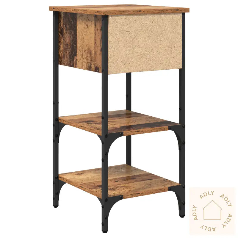 Nattbord Gammelt Tre 34X36X70 Cm Konstruert Tre