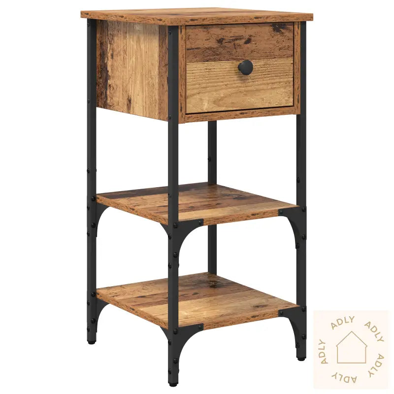 Nattbord Gammelt Tre 34X36X70 Cm Konstruert Tre