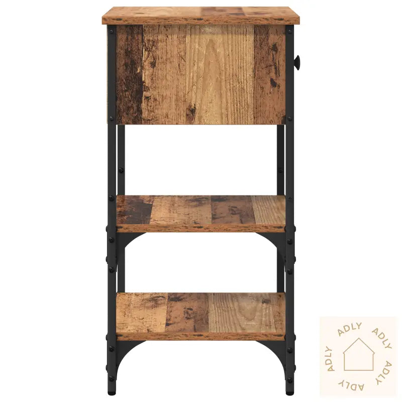 Nattbord Gammelt Tre 34X36X70 Cm Konstruert Tre