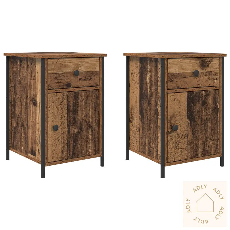 Nattbord 2 Stk Gamle Treverk 40X42X60 Cm