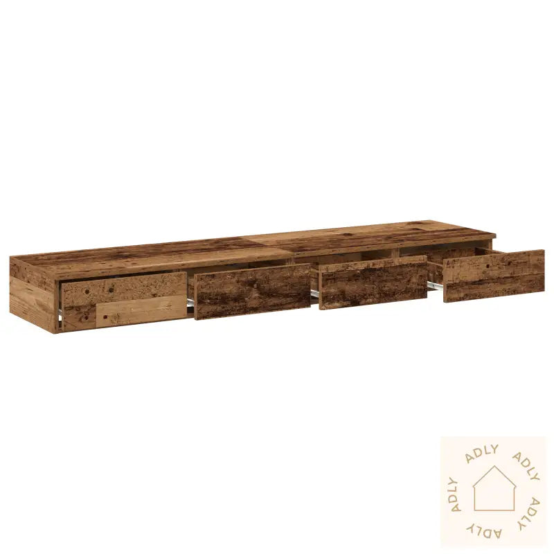 Seng Med Skuffer I Gammelt Tre 135X36,5X16,5 Cm Ingeniørtre