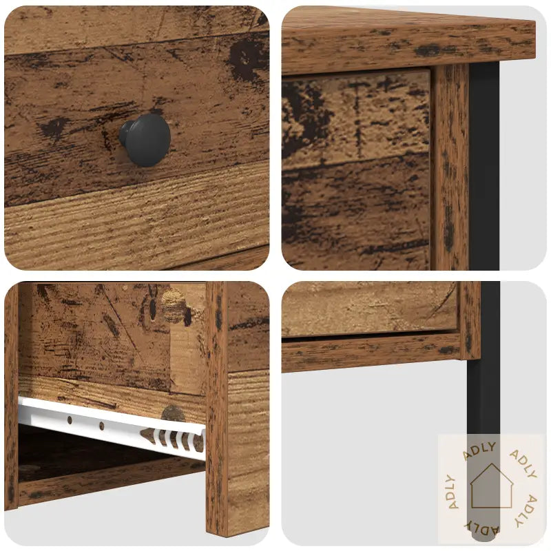 Nattbord Gammelt Tre 40X42X50 Cm Konstruert Tre