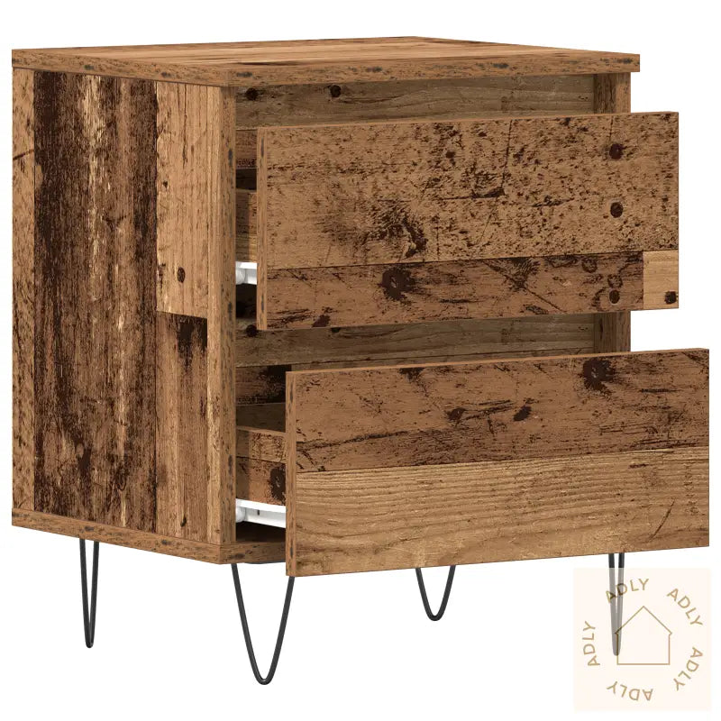 Nattbord 2 Stk Gammelt Tre 40X35X50 Cm Ingeniørtre