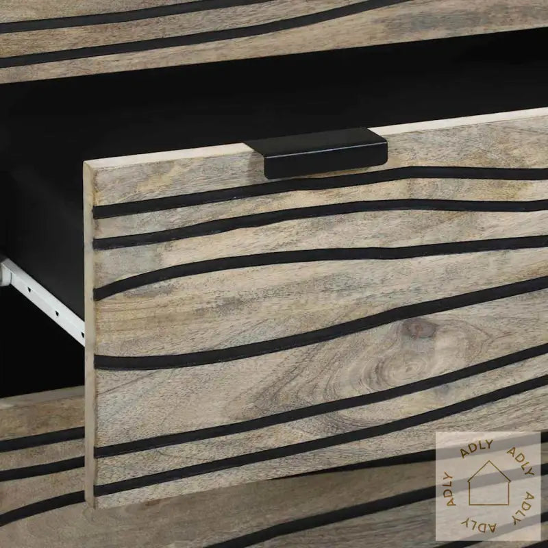 Skap 2 Pcs Hvit 60 X 33,5 X 75 Cm Massivt Grovt Mangotre