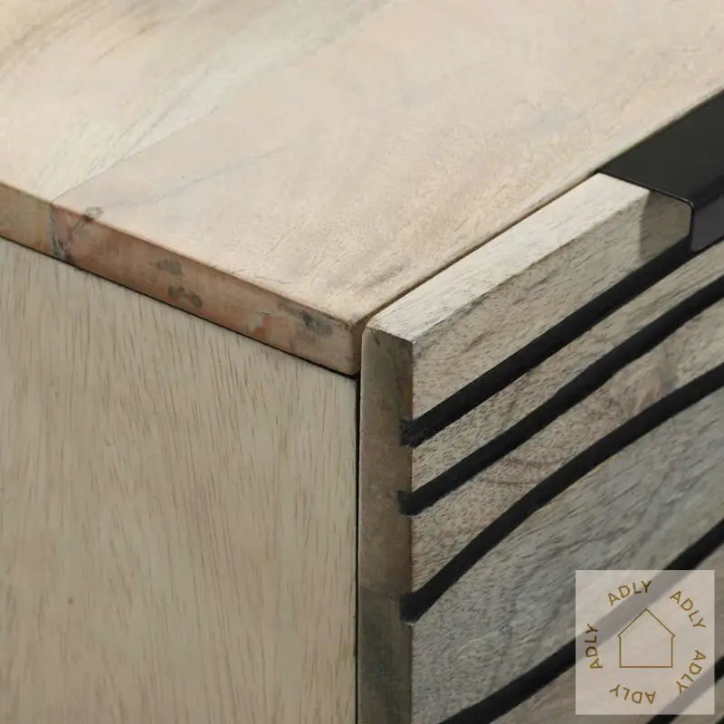 Skap 2 Pcs Hvit 60 X 33,5 X 75 Cm Massivt Grovt Mangotre