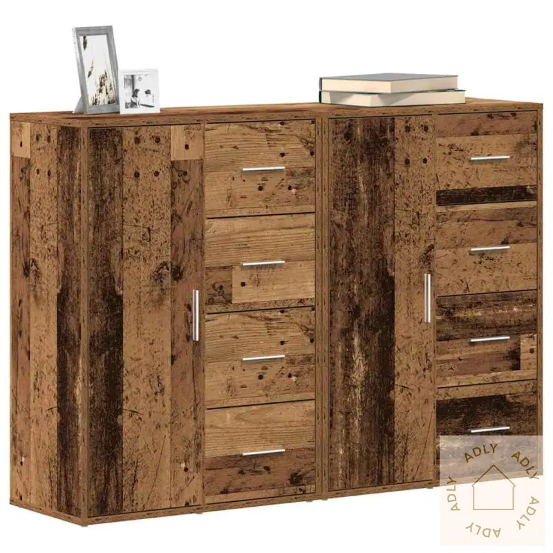 Sideboards 2 Stk Gammelt Tre 60X31X84 Cm Ingeniørtre