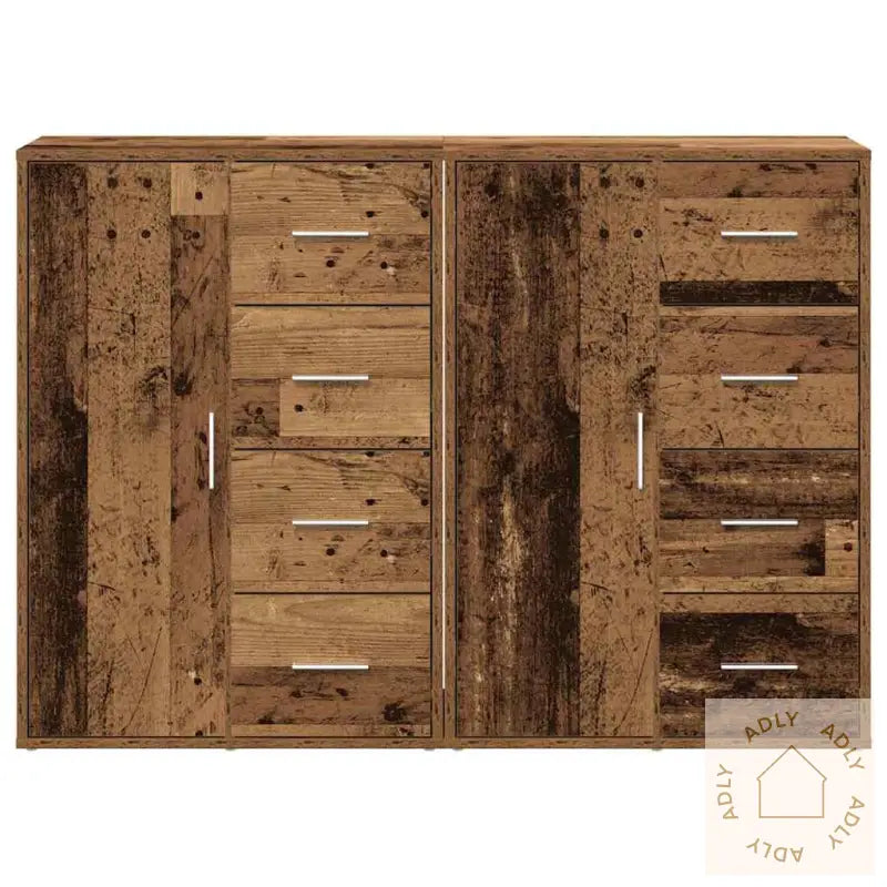 Sideboards 2 Stk Gammelt Tre 60X31X84 Cm Ingeniørtre