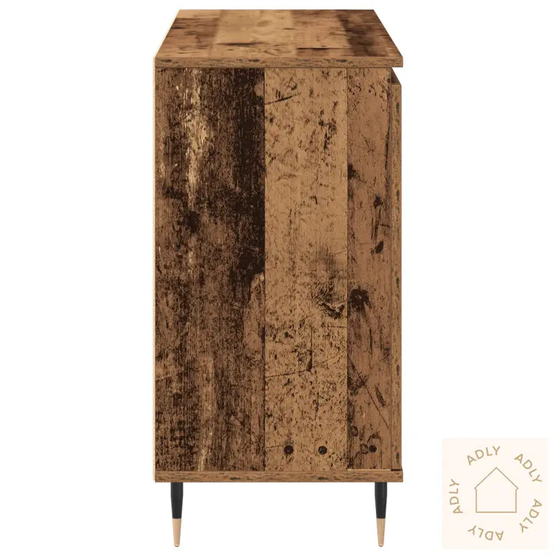Sideboard Med Dører Og Skuffer Gamle Tre 101,5X35X70 Cm