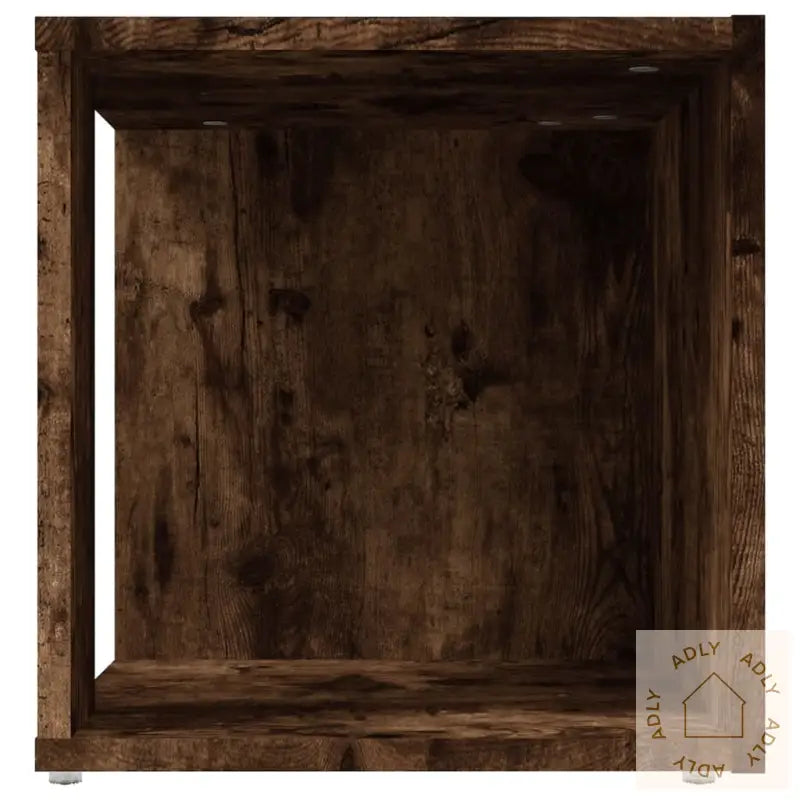 Sidebord Røkt Eik 33X33X34,5 Cm Konstruert Tre