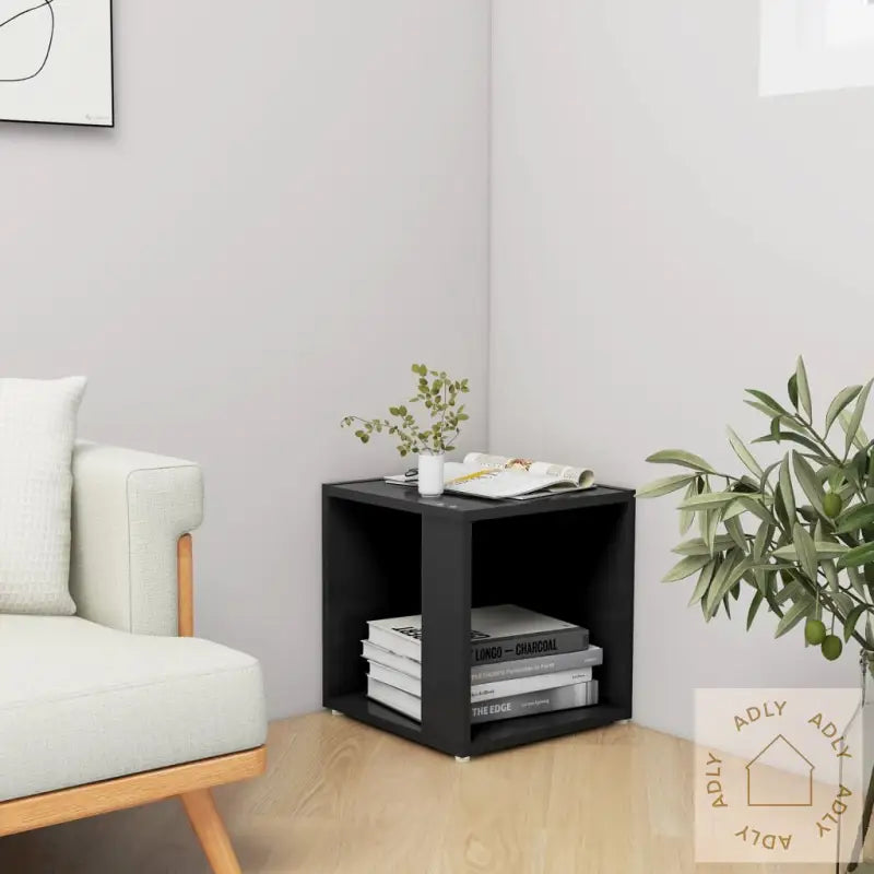 Sidebord Svart 33X33X34,5 Cm Konstruert Tre