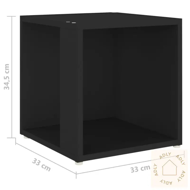 Sidebord Svart 33X33X34,5 Cm Konstruert Tre