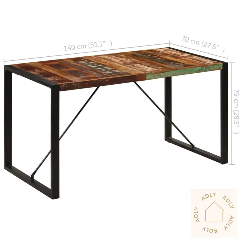 Spisebord 140X70X75 Cm Gjenvunnet Heltre