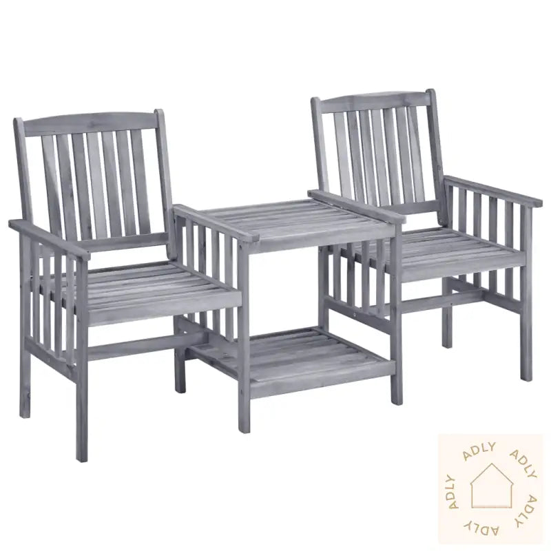 Hagestoler Med Tebord 159X61X92 Cm Heltre Akasie