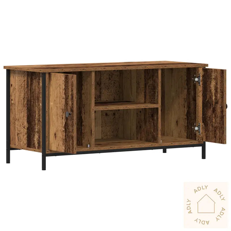 Tv-Skap Gamle Tre 100X40X50 Cm Konstruert Tre Og Stål
