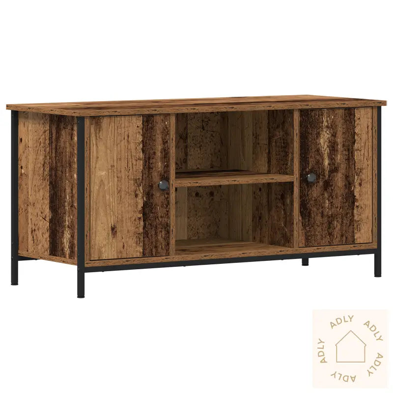 Tv-Skap Gamle Tre 100X40X50 Cm Konstruert Tre Og Stål