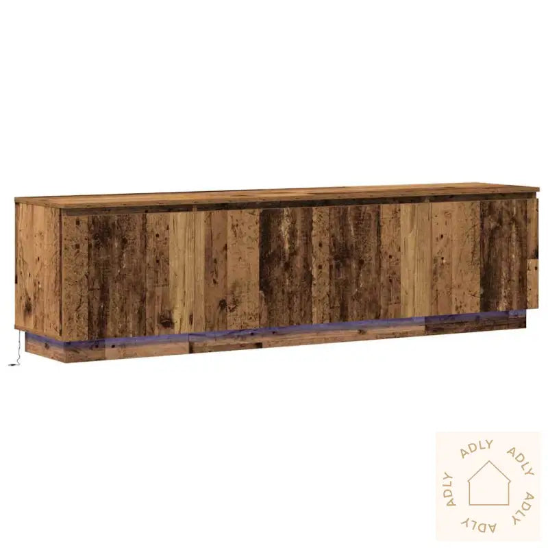 Tv-Skap Med Led Gamle Tre 180X38X49 Cm Konstruert Tre