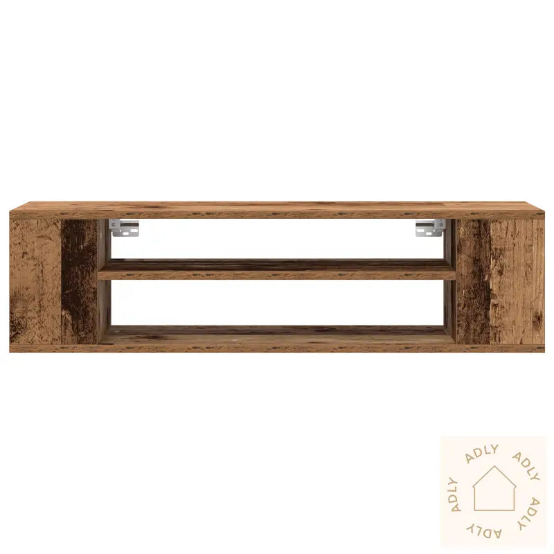 Veggmontert Tv-Skap I Gammelt Treverk 100X30X26,5 Cm, Konstruert Tre