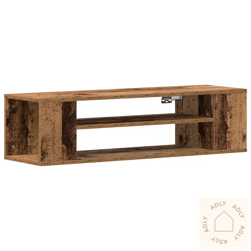 Veggmontert Tv-Skap I Gammelt Treverk 100X30X26,5 Cm, Konstruert Tre