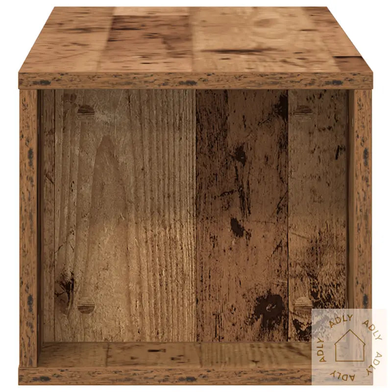 Veggmontert Tv-Skap I Gammelt Treverk 100X30X26,5 Cm, Konstruert Tre