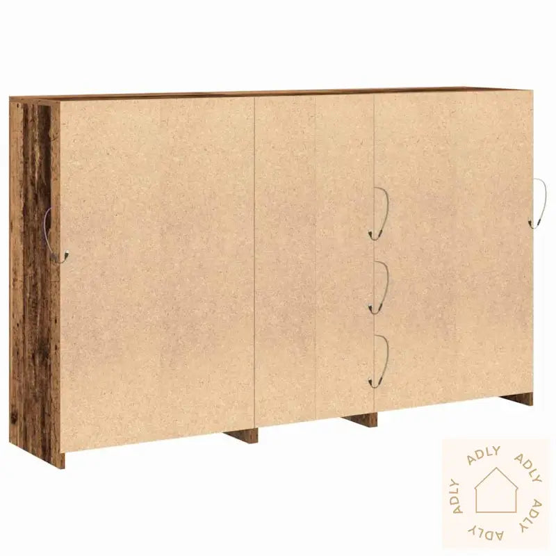 Sideboard Med Led-Lamper Gammelt Tre 162X37X100 Cm Konstruert Tre