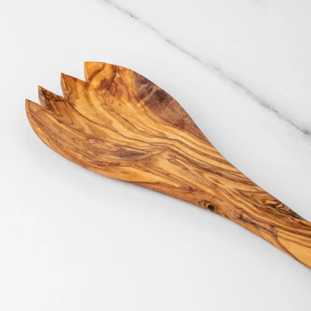 Oliven tre salatgaffel 30 cm håndlaget for deilige salater
