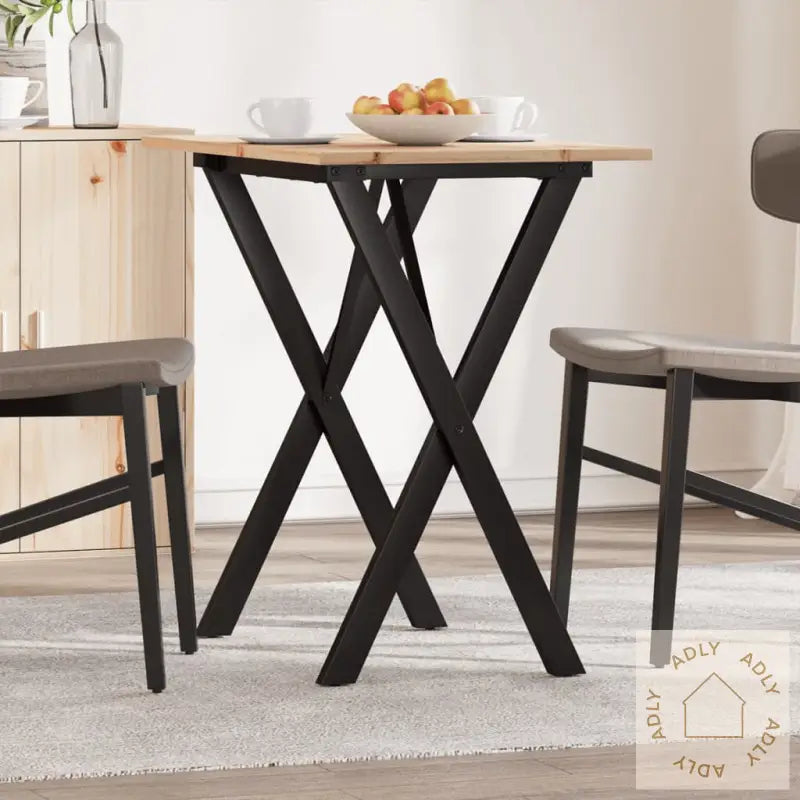 Salongbord X-Ramme 80X50X75 Cm Heltre Furu Og Stål