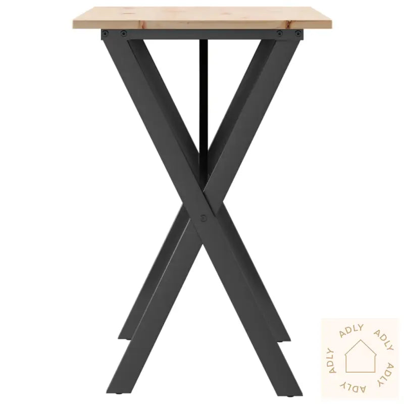 Salongbord X-Ramme 80X50X75 Cm Heltre Furu Og Stål