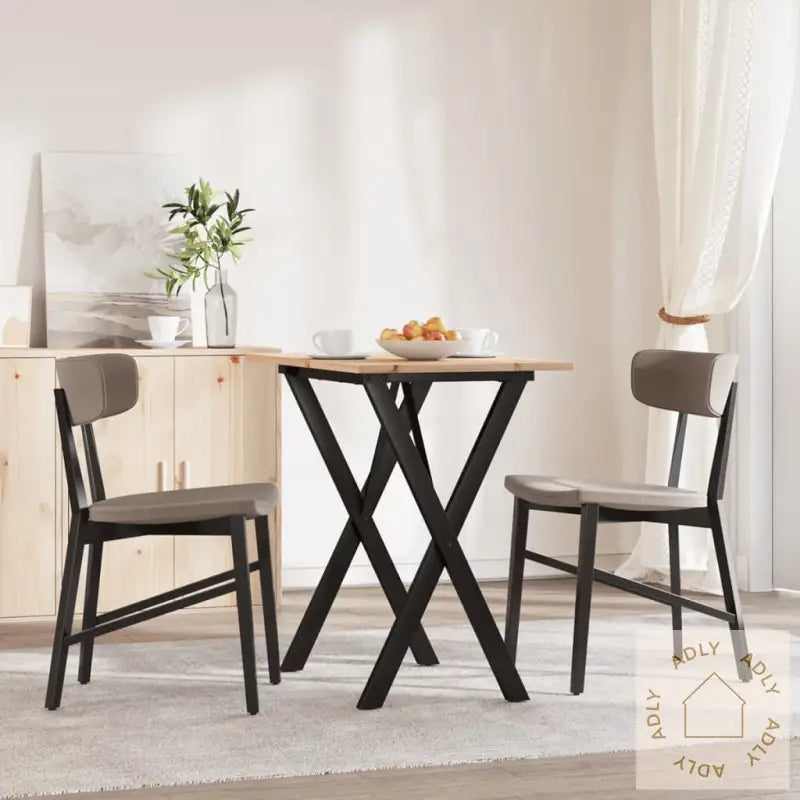 Salongbord X-Ramme 80X50X75 Cm Heltre Furu Og Stål