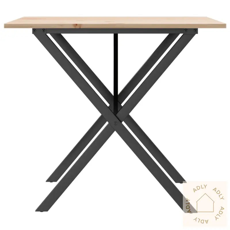 Salongbord X-Ramme 90X90X75 Cm Heltre Furu Og Stål