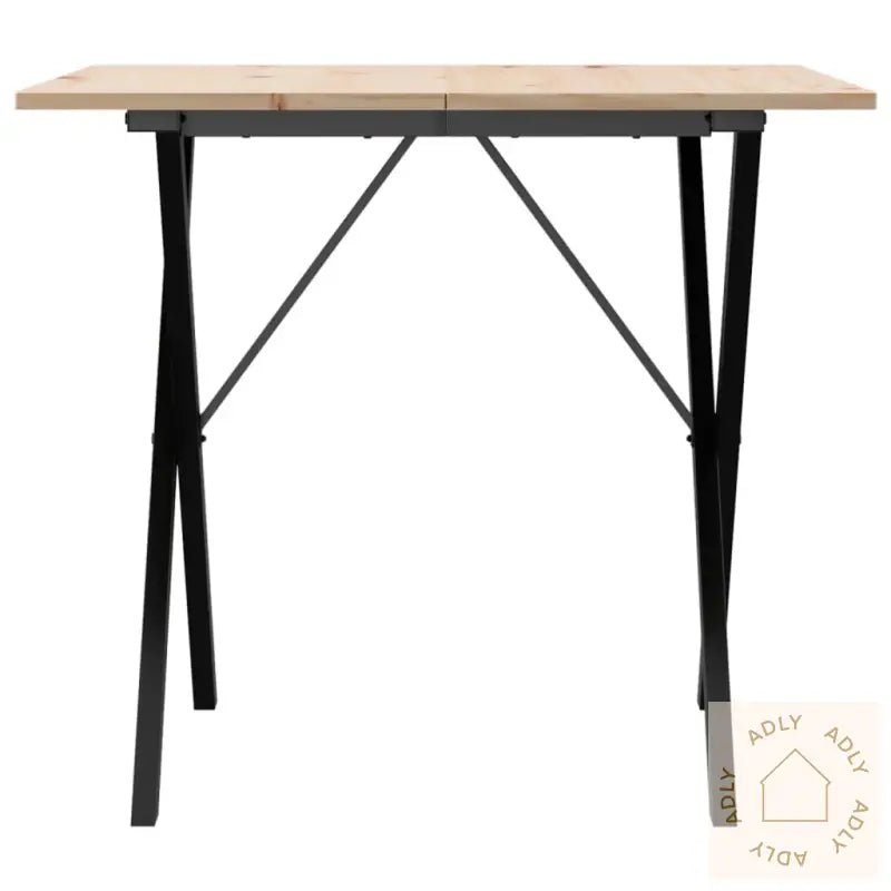 Salongbord X-Ramme 90X90X75 Cm Heltre Furu Og Stål