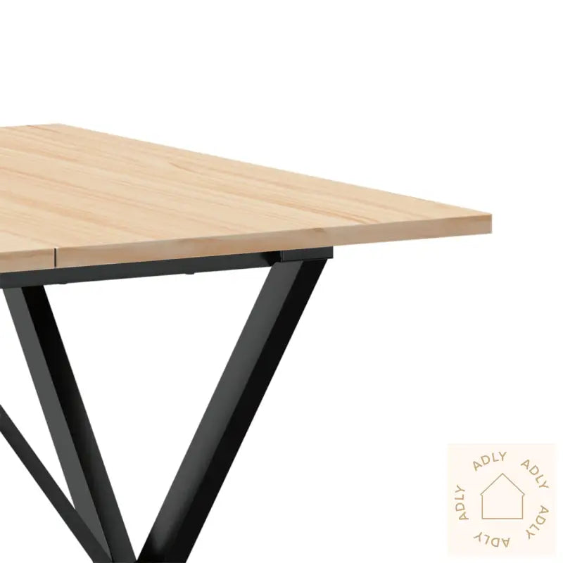 Salongbord X-Ramme 90X90X75 Cm Heltre Furu Og Stål