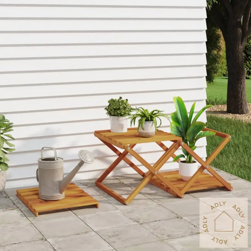 Sammenleggbar Hylle 3 Lag Brun 43X31X63 Cm Heltre Akasie