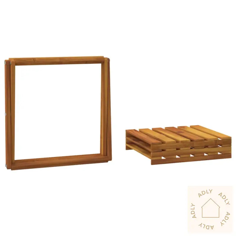 Sammenleggbar Hylle 3 Lag Brun 43X31X63 Cm Heltre Akasie