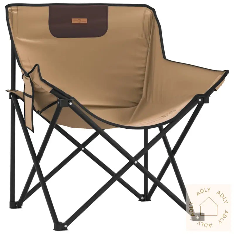 Campingstoler Med Lomme 2 Stk Sammenleggbar Brun
