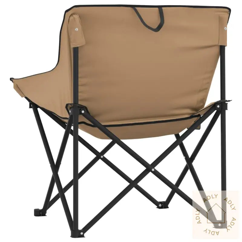 Campingstoler Med Lomme 2 Stk Sammenleggbar Brun