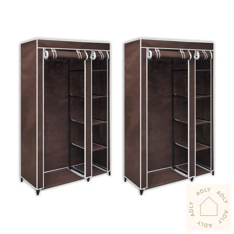 Garderober 2 Stk Brun Stoff