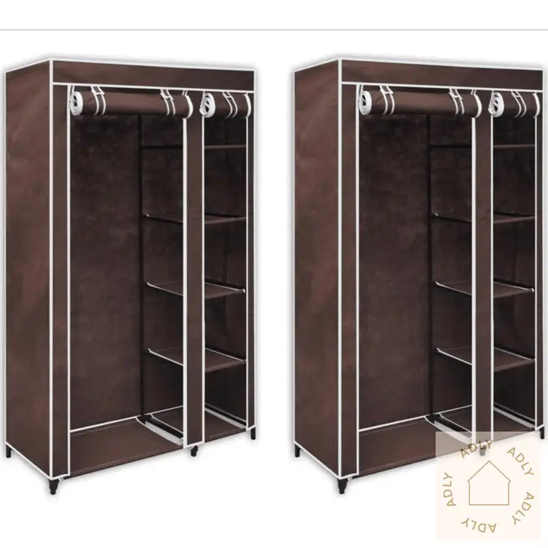 Garderober 2 Stk Brun Stoff
