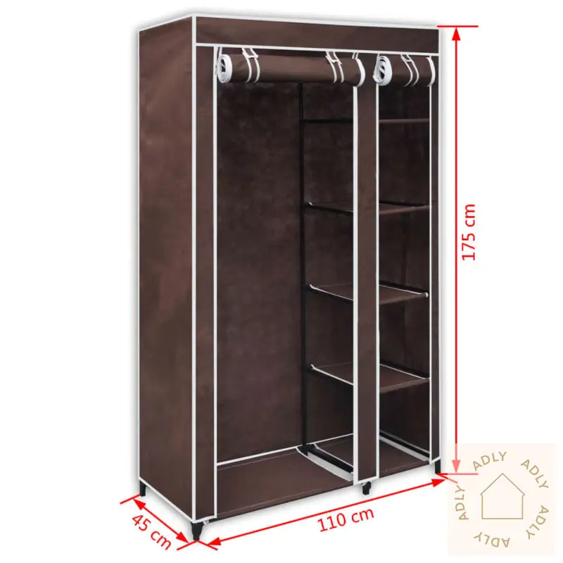 Garderobe Stoff Brun