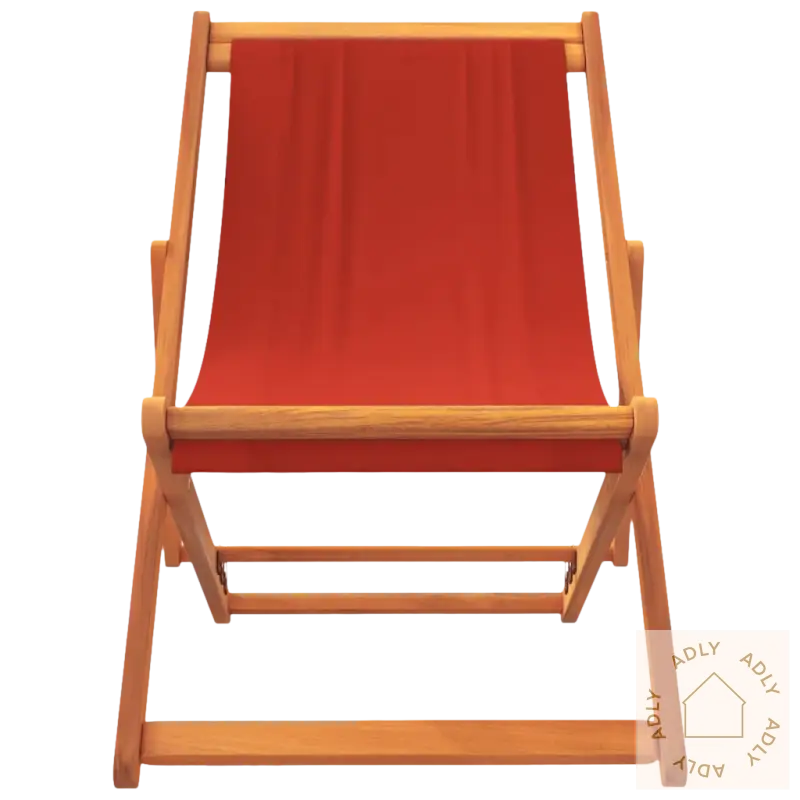 Rød sammenleggbar hagestol med slitesterkt polyesterstoff for enkel transport