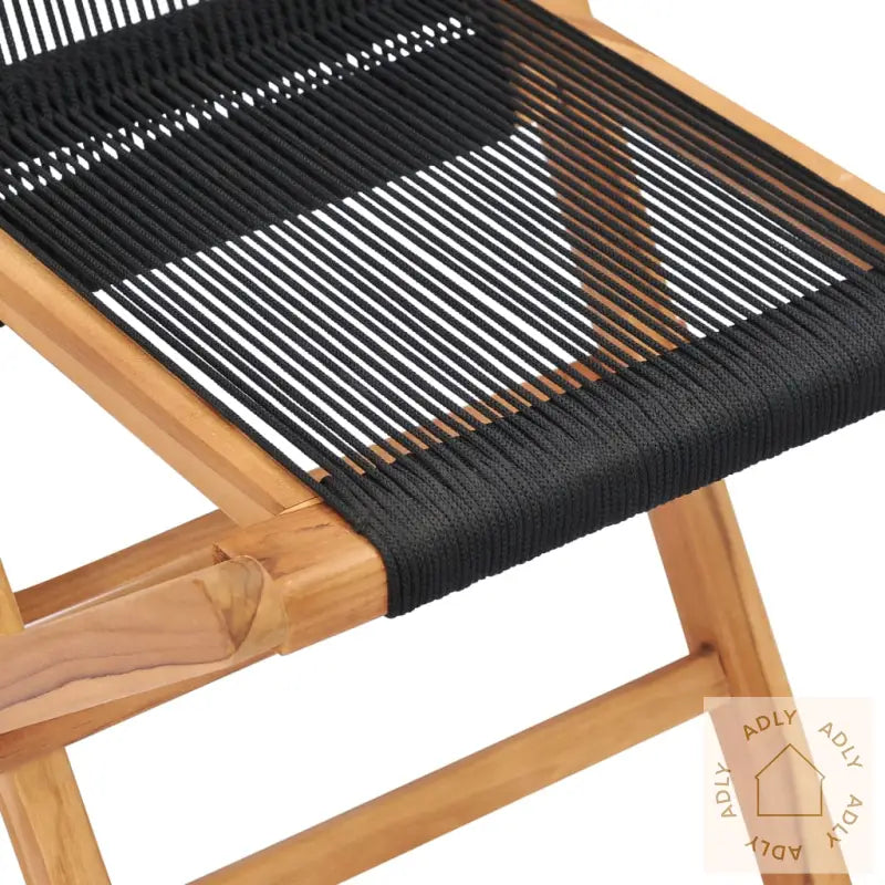 Klappstoler 2 Stk Heltre Teak Og Tau