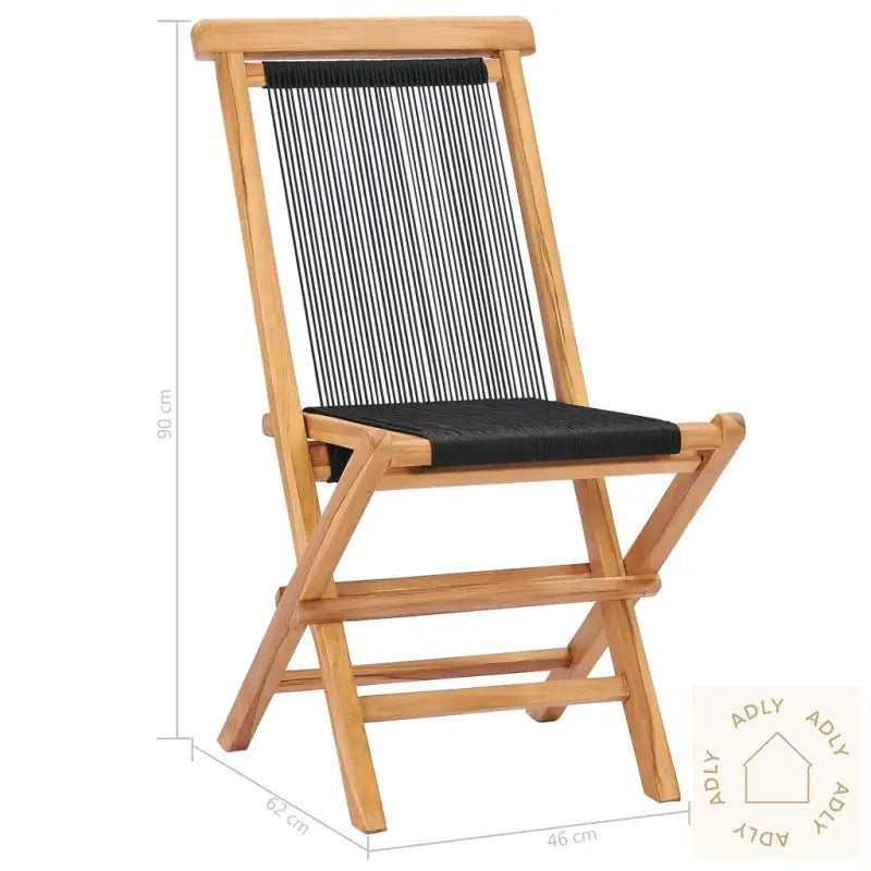 Klappstoler 2 Stk Heltre Teak Og Tau