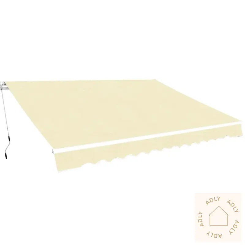 Foldbar Markise Manuell 400 Cm Kremhvit