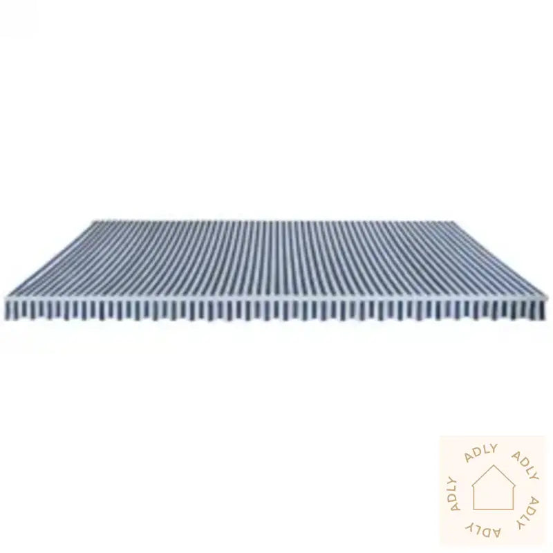 Foldbar Markise Manuell 600 Cm Blå/Hvit