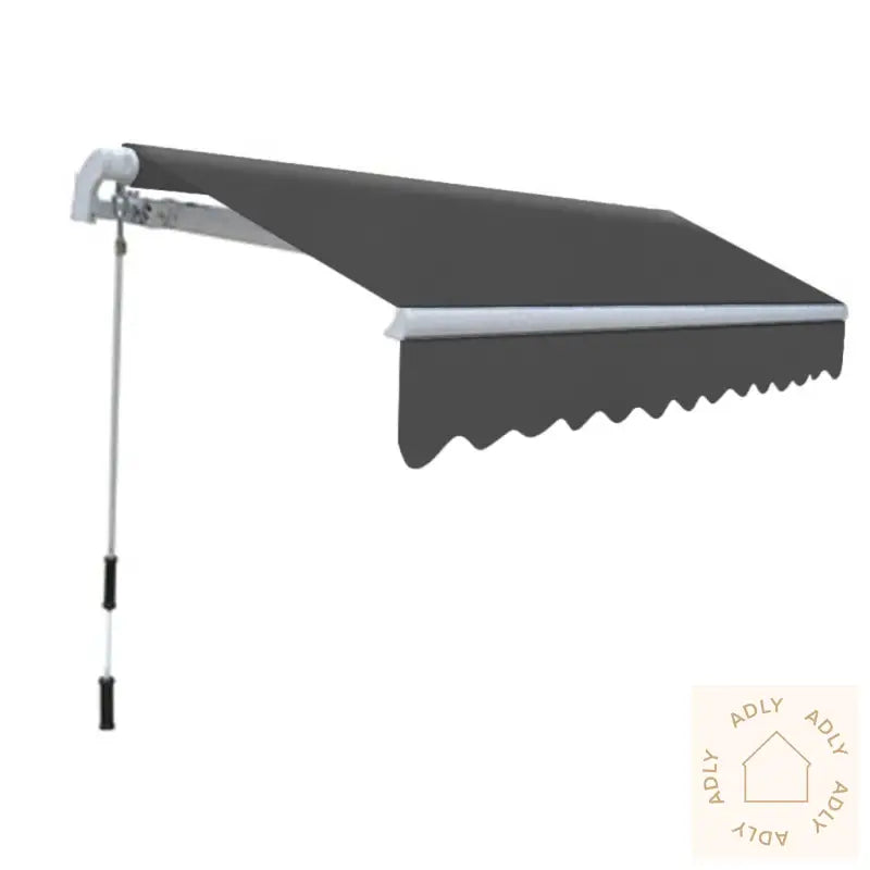 Foldbar Markise Manuell 300 Cm Antrasitt