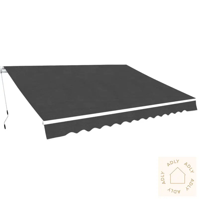 Foldbar Markise Manuell 450 Cm Antrasitt