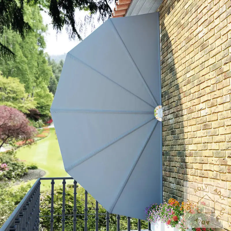 Sammenleggbar Sidemarkise For Terrasse Grå 200 Cm