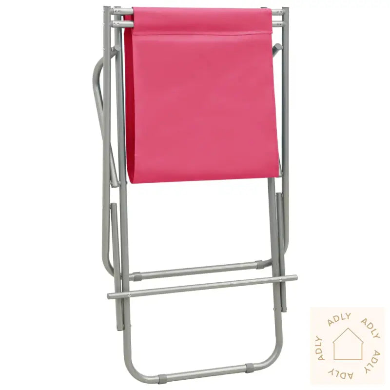 Solstoler 2 Stk Stål Rosa